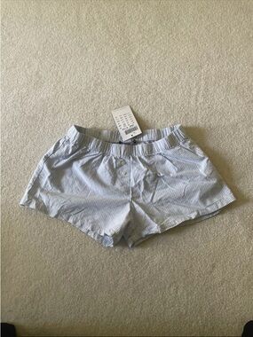 Brandy Melville Light Blue & White Striped PJ Lounge Shorts